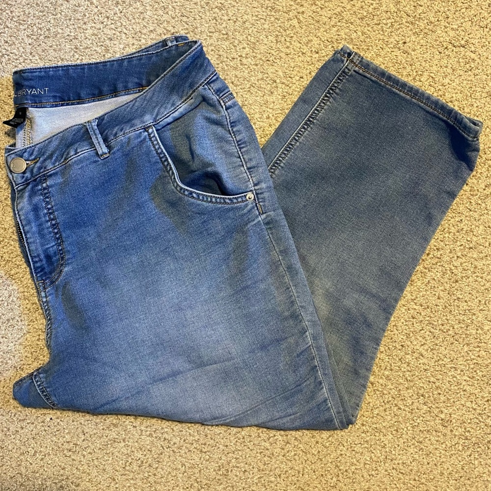 lame bryant denim capri pants